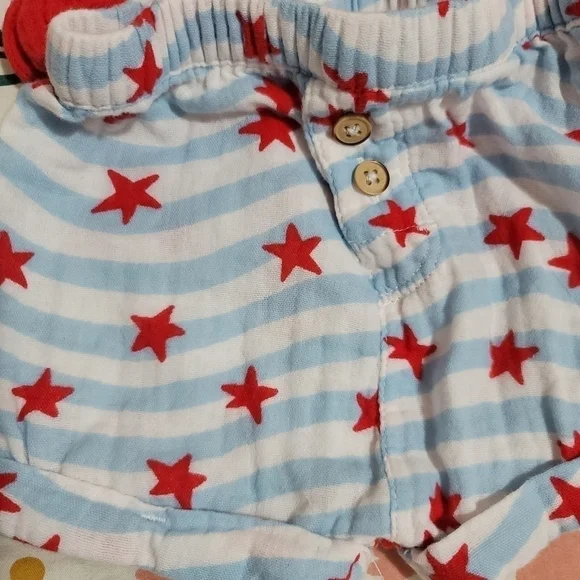 Cat & Jack Patriotic Red White Blue Shirt Pants Outfit Baby Size 0-3 Months - Picture 6 of 6
